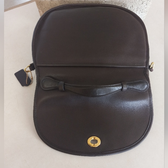 Coach Large Plaza Bag, Pre-1994, Mahogany Brown, Late 1980's - Picture 10 of 16